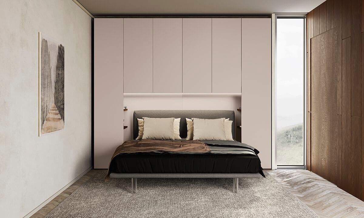 Двуспальная кровать из ткани с мягким изголовьем Febal Casa HUG ARCH-00051973 - Вид №2