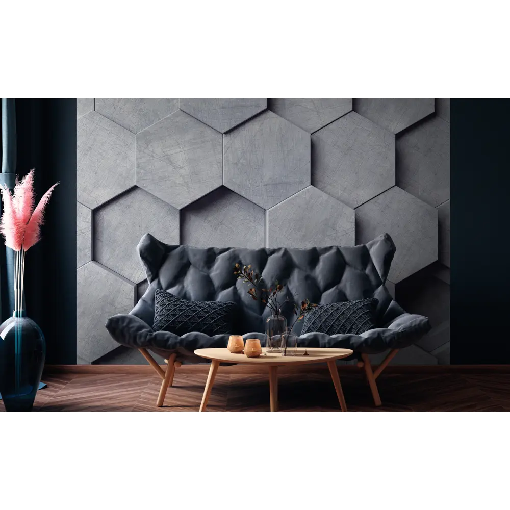 Фотообои Бетонная мозаика флизелиновые, 300x270 см, L13-263 FBRUSH 3D FLIZART STLM-2211420 - Вид №2