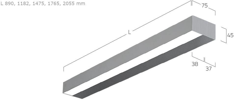 Lightnet Светодиодный настенный светильник прямого света из алюминия Matric sun-id-1422239 - Вид №1