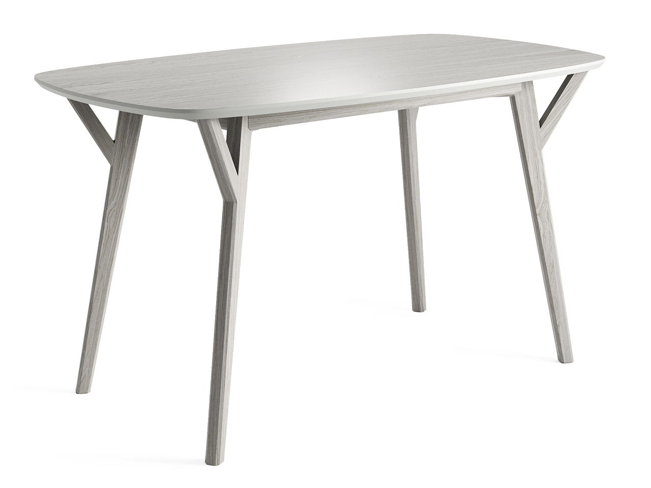 Обеденный стол прямоугольный беленый дуб, молочный 140 см Proso THE IDEA  210034 Беленый дуб;бежевый  - Вид №1