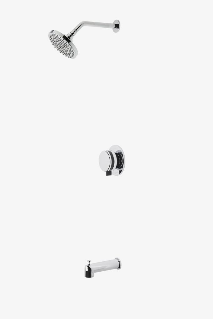 DBSP06 Душевая система с балансировкой давления в децибелах с 6-дюймовой лейкой для дождя и изливом для ванны Waterworks 