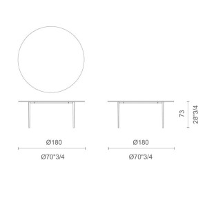 Круглый стол из ясеня