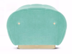 Прямоугольный бархатный пуф