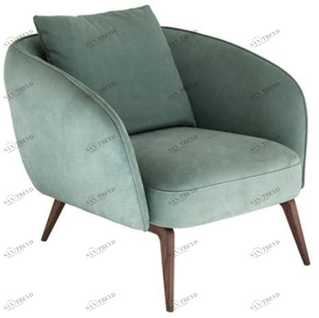 HC28 Cosmo Кресло из ткани с подлокотниками Uovo 32f006