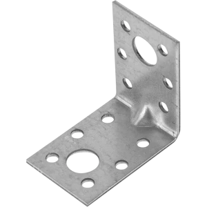 Уголок крепёжный усиленный оцинкованный 50x50x36x2 мм, 25 шт.