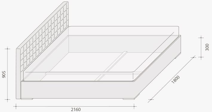 Lema Съемная тканевая кровать с мягким изголовьем sun-id-1442982 - Вид №4