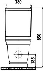 AN360-11CB00E-AD00 ANTIK Унитаз напольный ДЕКОР ЗОЛОТО Creavit Antik  - Вид №7
