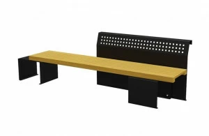 Euroform W Скамья из стали со спинкой  385l