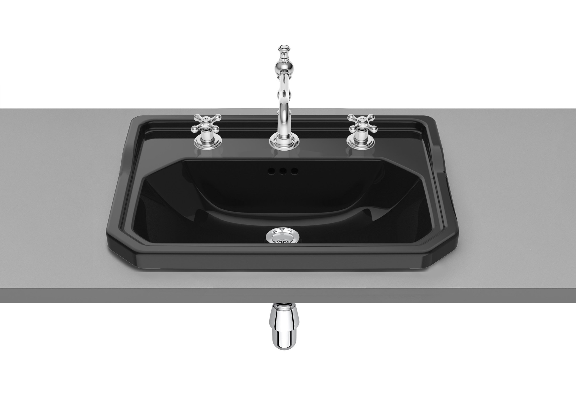 A3270A5563 Фарфоровый умывальник с 3 отверстиями ROCA Carmen