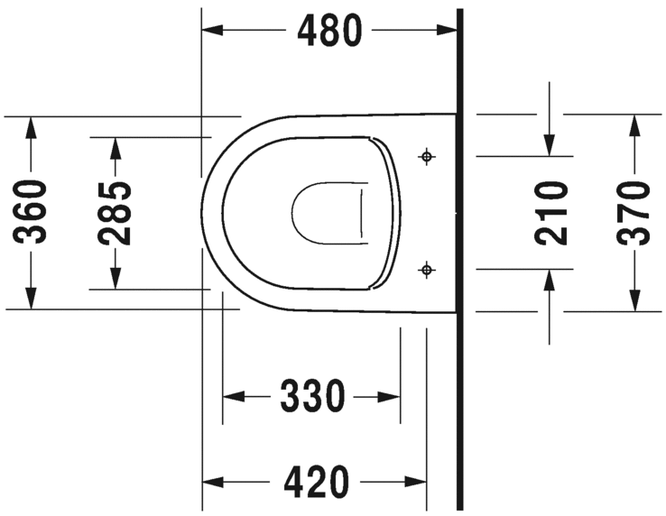 2530099000 Подвесной унитаз настенный Белый Duravit ME BY STARCK Германия - Вид №2
