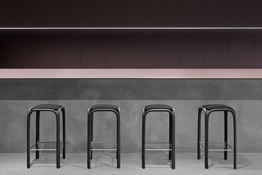 EXPORMIM Высокий табурет из ротанга со встроенной подушкой Fontal T019 u / t018 u - Вид №5