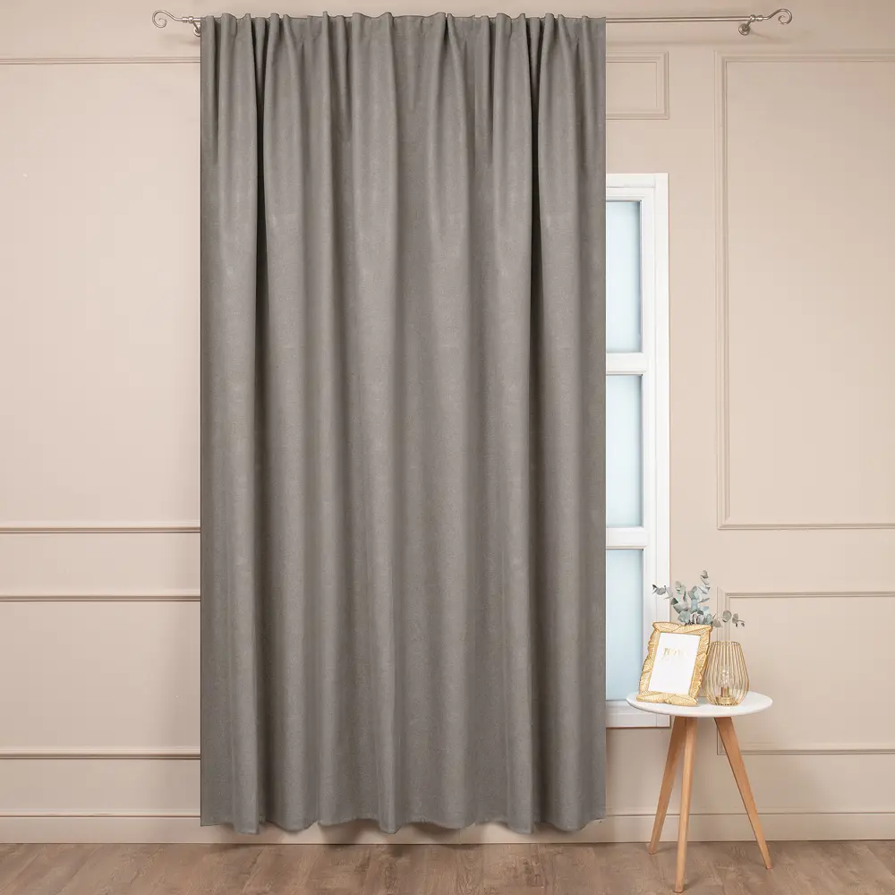 Штора блэкаут AMORE MIO бежевая 200×280 см с затемнением 89433195 STLM-1584118