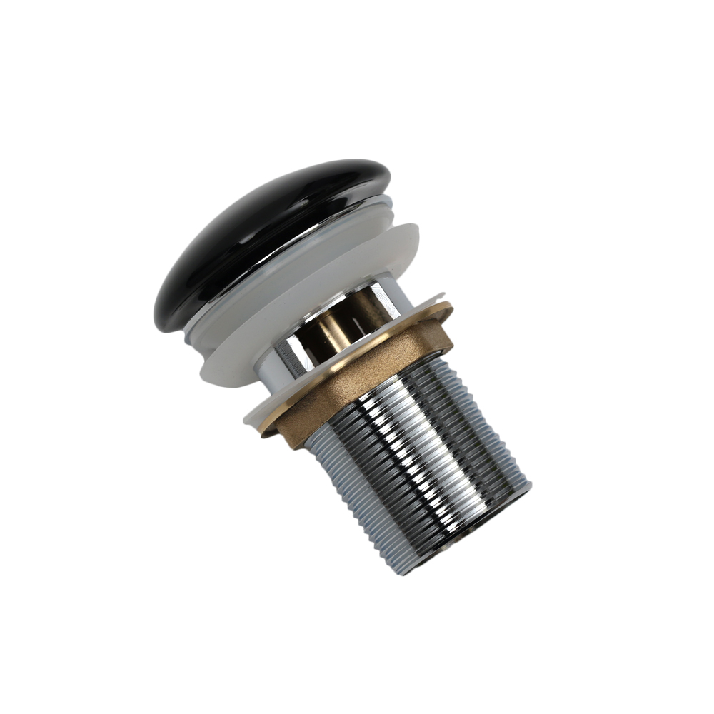 Донный клапан с переливом (черный) MLN-335300B в блистере MELANA 