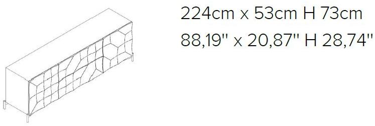Natuzzi Комод деревянный с распашными дверцами с ящиками sun-id-1445122 - Вид №2