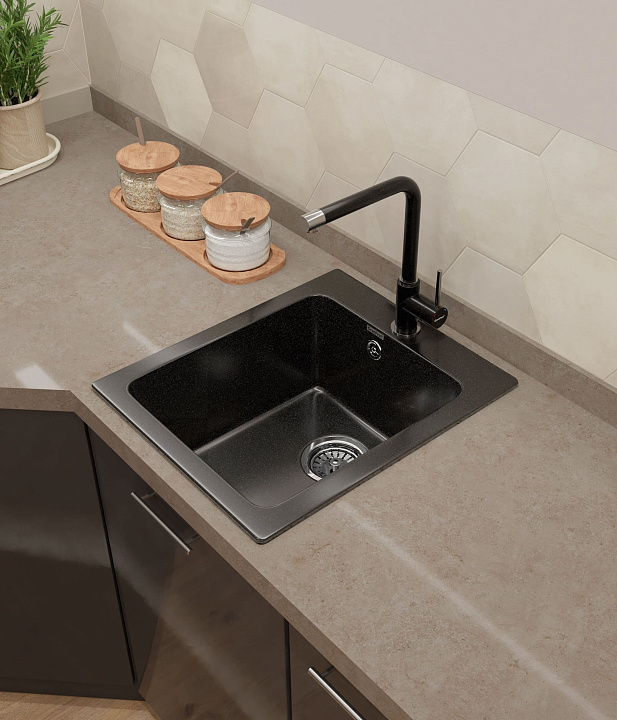 Кухонная мойка Искусственный камень PRACTIK S100 GranFest P-505-S100 - Вид №2