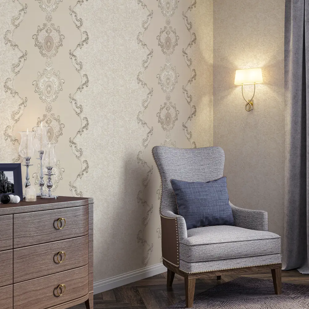 Обои флизелиновые Palitra Life Khiva светло-бежевые 1.06 м PL71772-21 83537049 STLM-2101034 - Вид №3