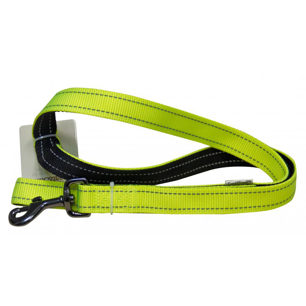 ПР0043681 Поводок для собак со светоотражающей отстрочкой 25х1200мм сигнальный Great&Small 