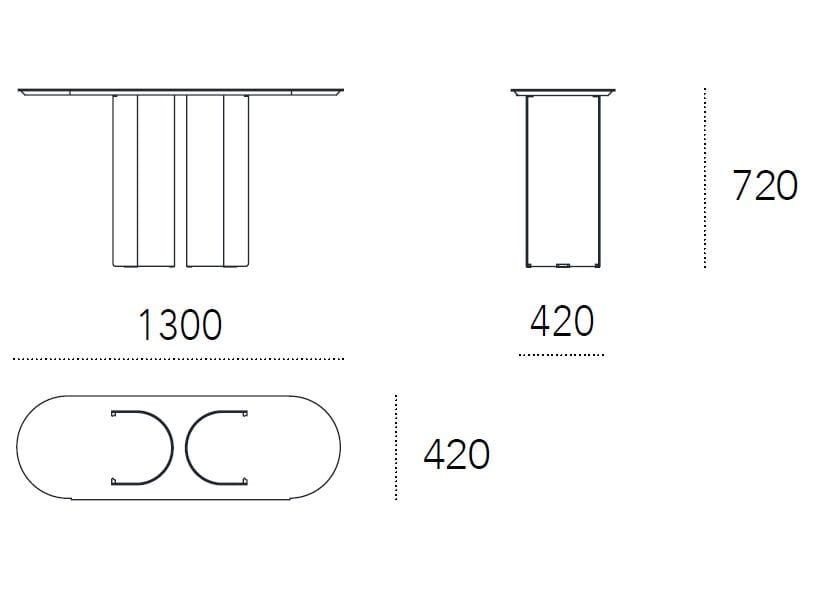 Окрашенные металлические и керамические консоли Ronda Design ROSHI ARCH-00060508 - Вид №1