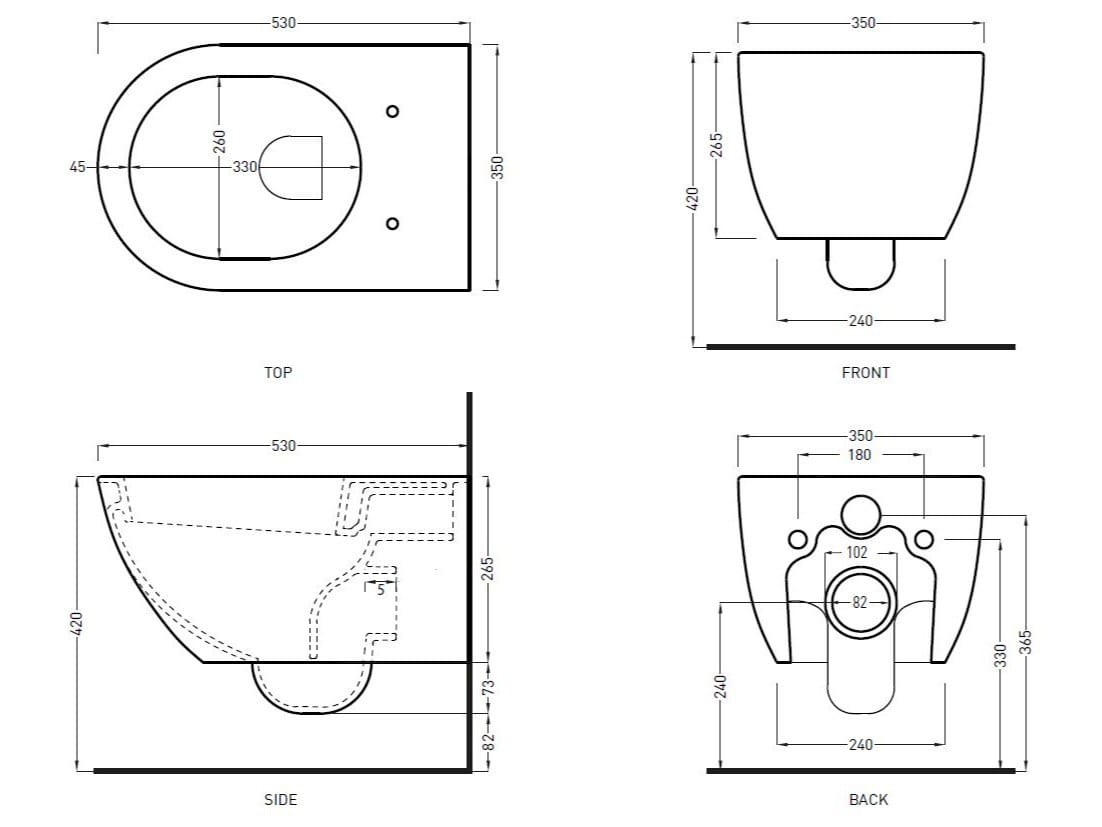 Керамический настенный туалет Ceramica Cielo ENJOY ARCH-00128073 - Вид №5