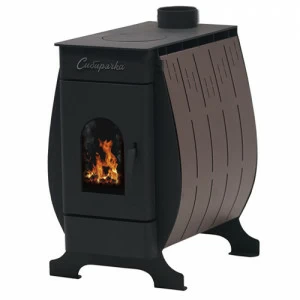 Отопительная печь НМК Сибирячка-6 с окрашенным кожухом