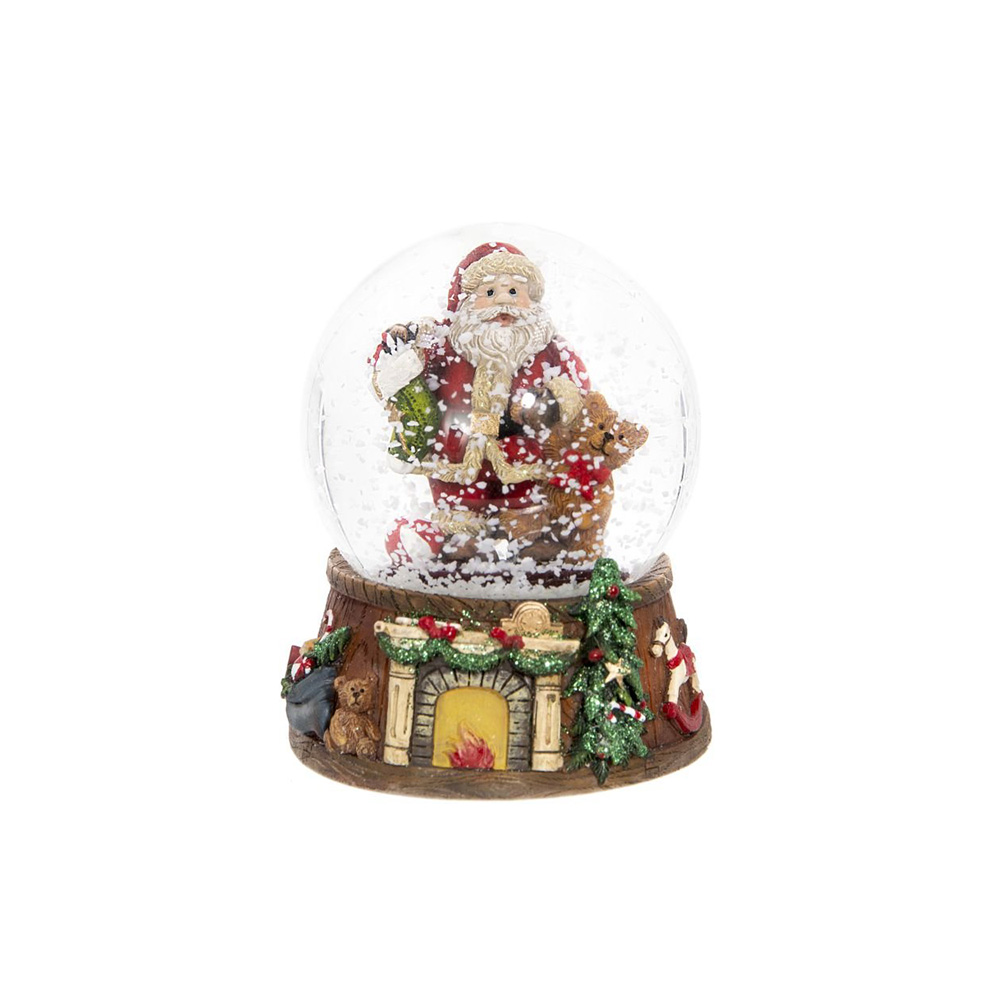 149904 Фигурка декоративная в стеклянном шаре "Санта", "Мишка", "Санта", "Снеговик" 8 x 8 x 9 см РЕМЕКО 