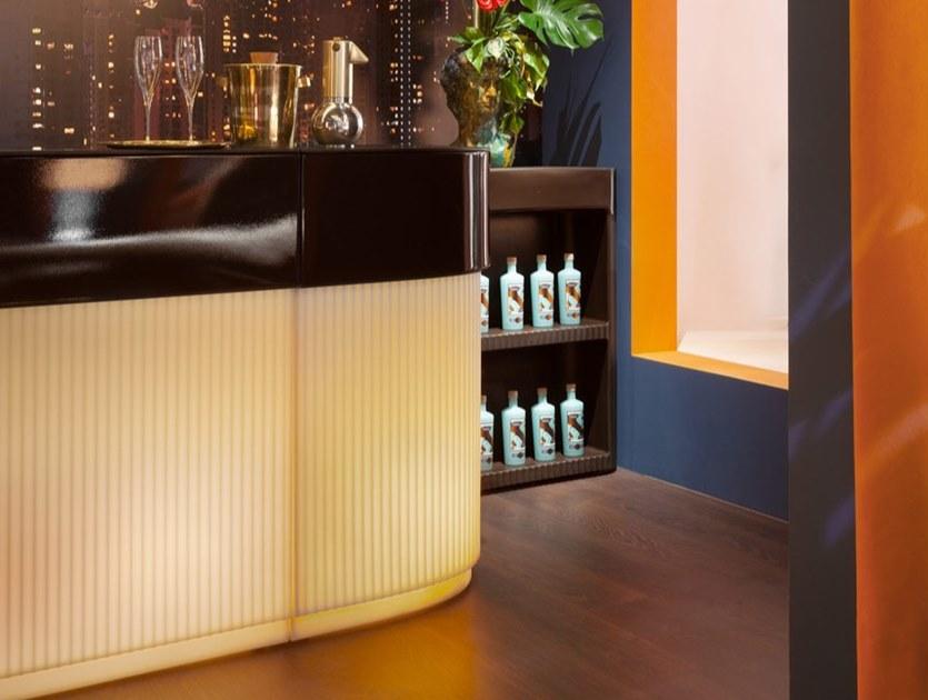 SLIDE Барная стойка с подсветкой из полиэтилена и hpl Cordiale sun-id-1400660 - Вид №2