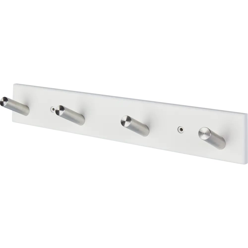 Вешалка настенная 4 крючка Koloro 36x6x6.5 см цвет белый 89388845 STLM-2108297 Santreyd Emma