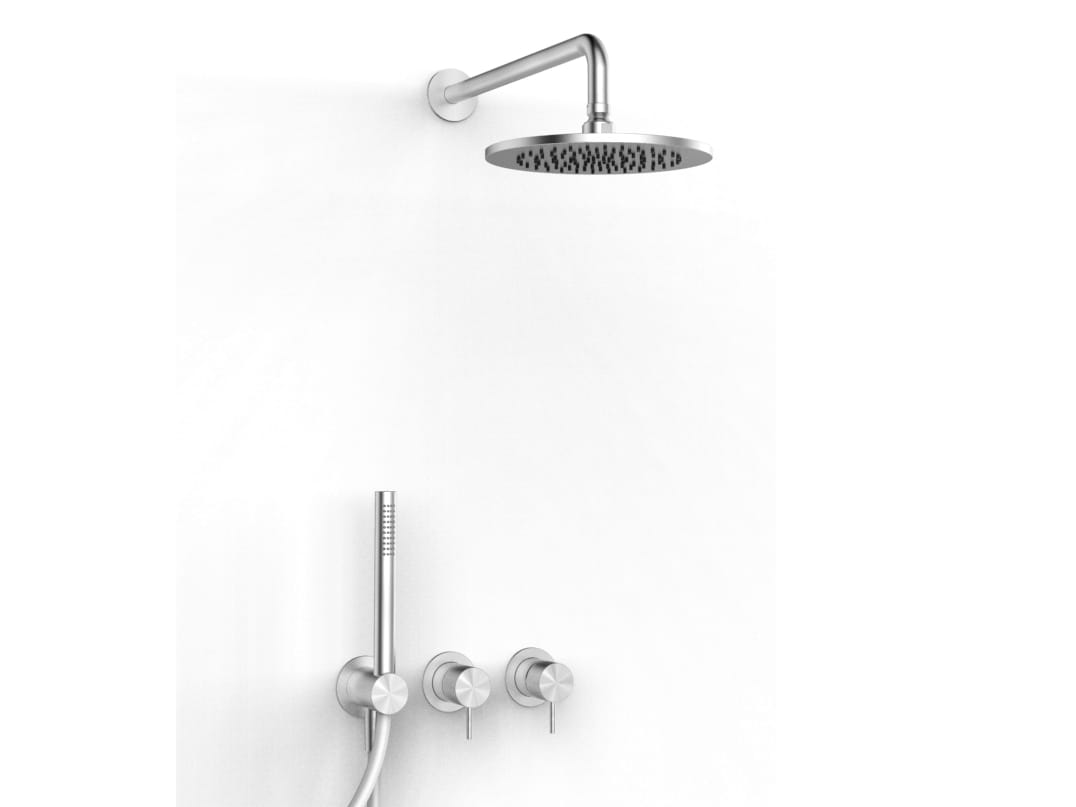 Смеситель для душа с 3 отверстиями из нержавеющей стали с ручным душем Zazzeri Z316 MONO ARCH-00065811 - Вид №1