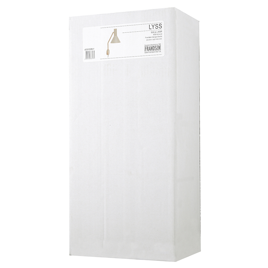 4509_359011 Лампа настенная lyss, 42хD18 см, миндальная матовая Frandsen  - Вид №1