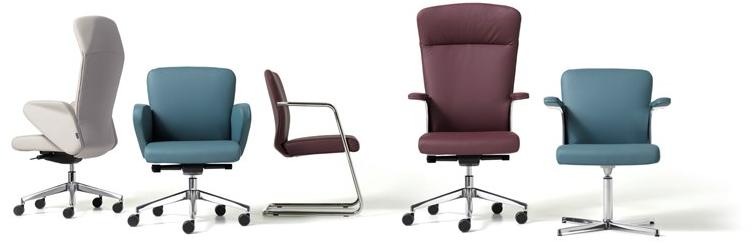 Diemme Кожаное кресло для руководителя с 5 спицами и подлокотниками Halfpipe sun-id-1448706 - Вид №3