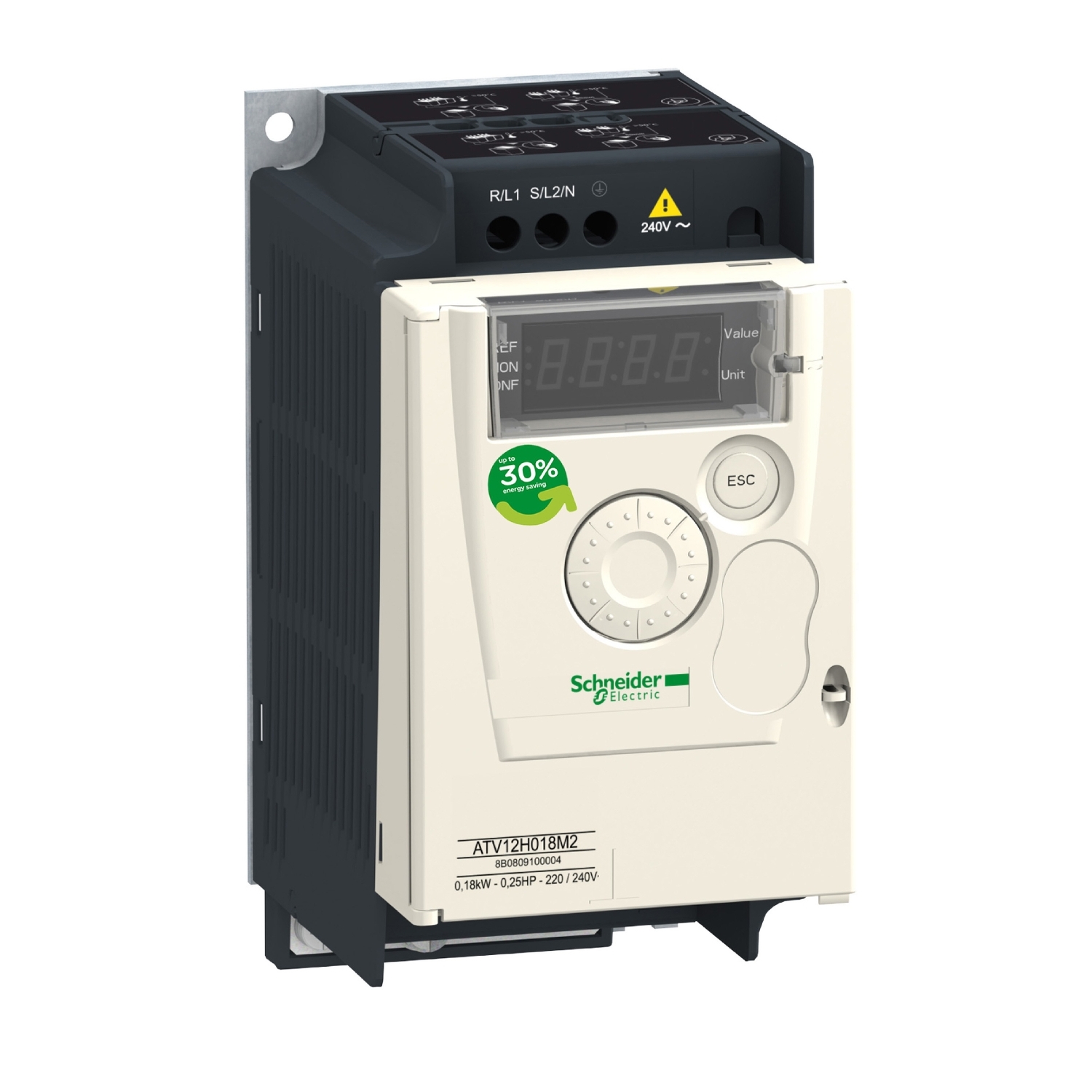 ATV12H018M2TQ ПРЕОБР ЧАСТОТЫ ATV12 0.18КВТ 240В 1Ф 14Ш Schneider Electric ПЧ 0 - 15 кВт Altivar 320/12/312/32 