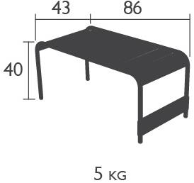 Fermob Прямоугольный алюминиевый садовый столик Luxembourg 4161 - Вид №6