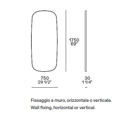 Прямоугольное деревянное зеркало с рамой стены Poliform AUDREY ARCH-00101600 - Вид №2