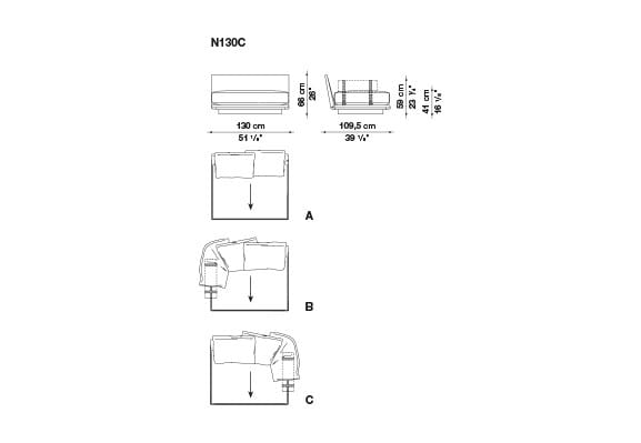 Секционный диван B&B Italia Noonu ARCH-00013428 - Вид №16