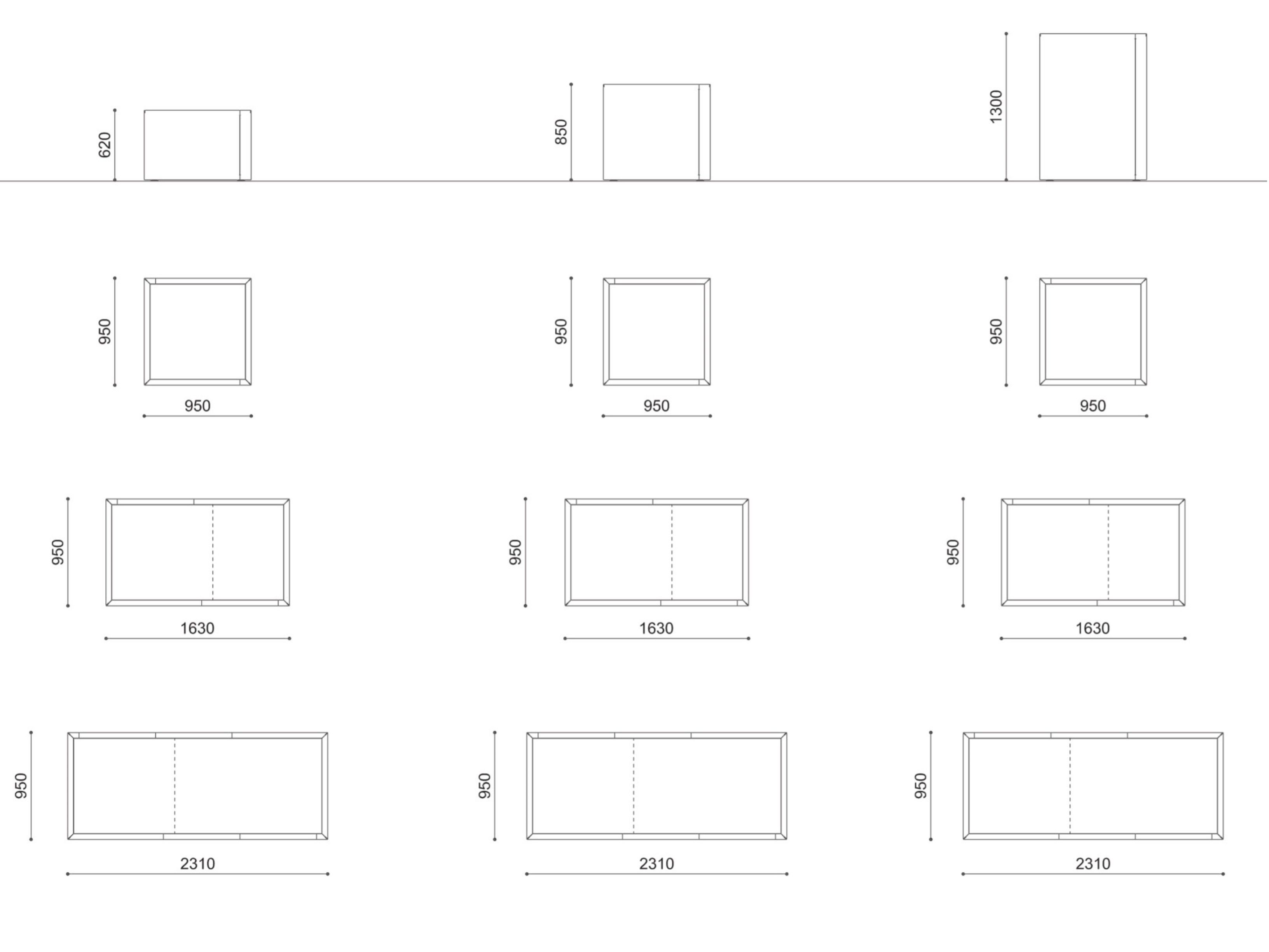 Квадратная стальная плантатор с порошковым покрытием City Design DUO ARCH-00010078 - Вид №4