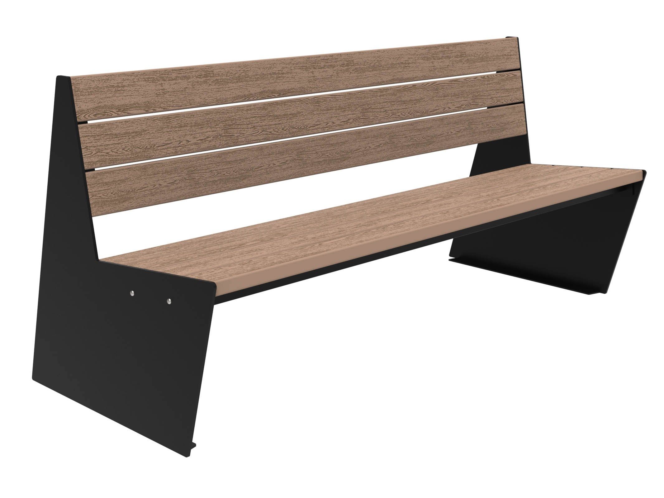 Скамья WPC со спинкой Lazzari Sharp ARCH-00095832 - Вид №15