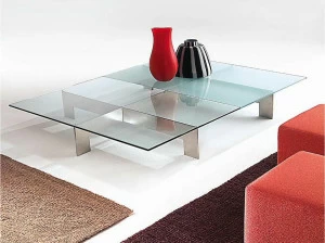 F.lli Orsenigo Журнальный столик из стали и хрусталя