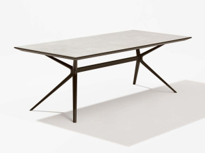 Прямоугольный садовый стол из керамогранита