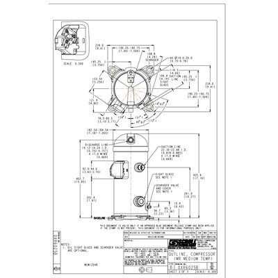 Danfoss MLZ — герметичные спиральные компрессоры MLZ048T2LC9A Компрессор спиральный 121L8681 