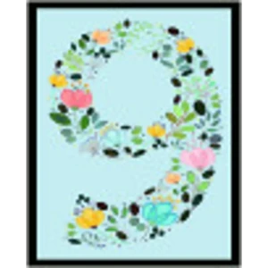 Цифра «9» самоклеящаяся 50x40 мм пенополиэтилен цвет глянцевый мультиколор