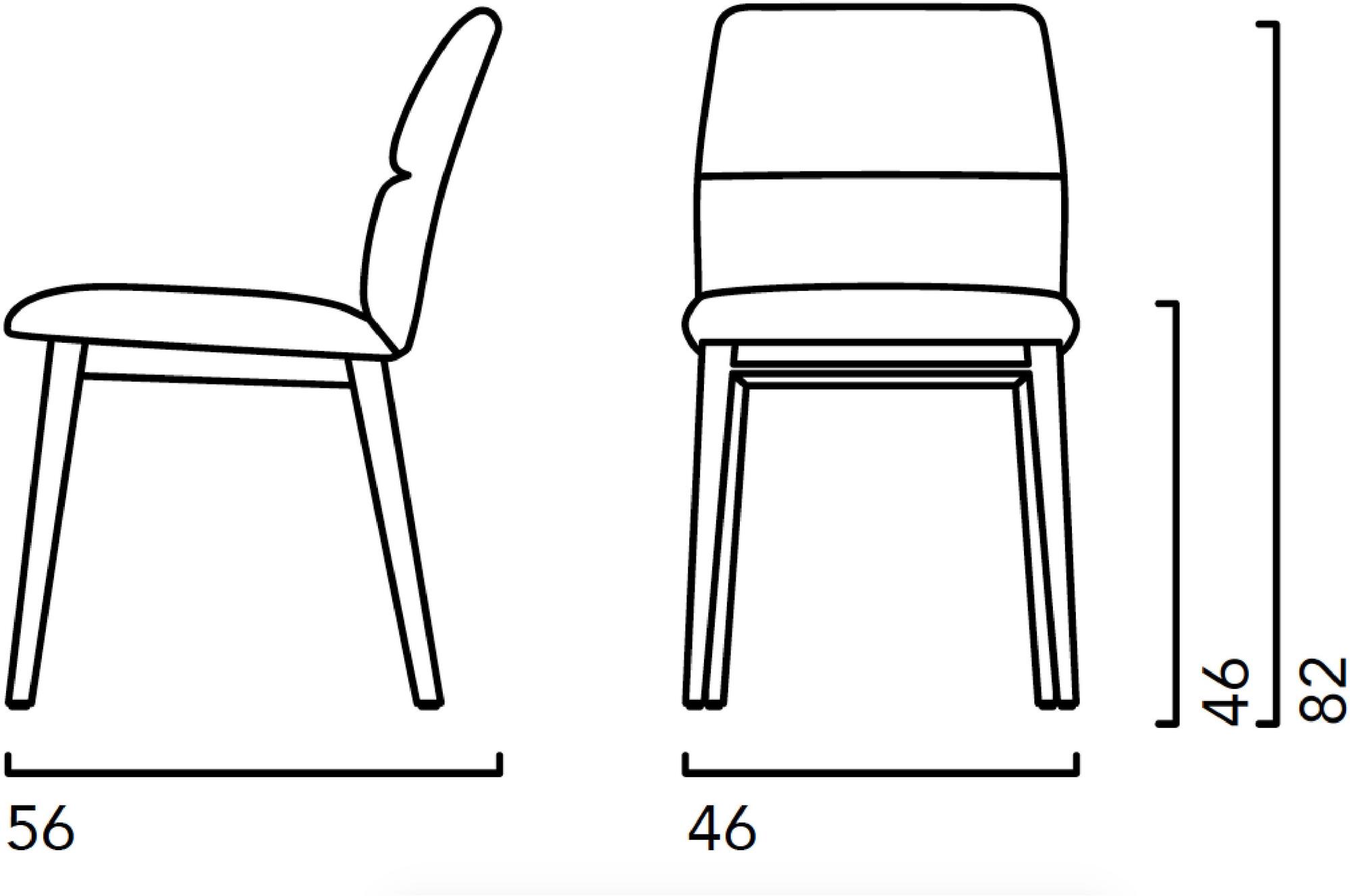 Crassevig Стул из мягкой ткани Aura sun-id-1495566 - Вид №2