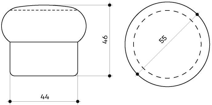 arrmet Круглый пуф из ткани Cèpe sun-id-1379073 - Вид №4