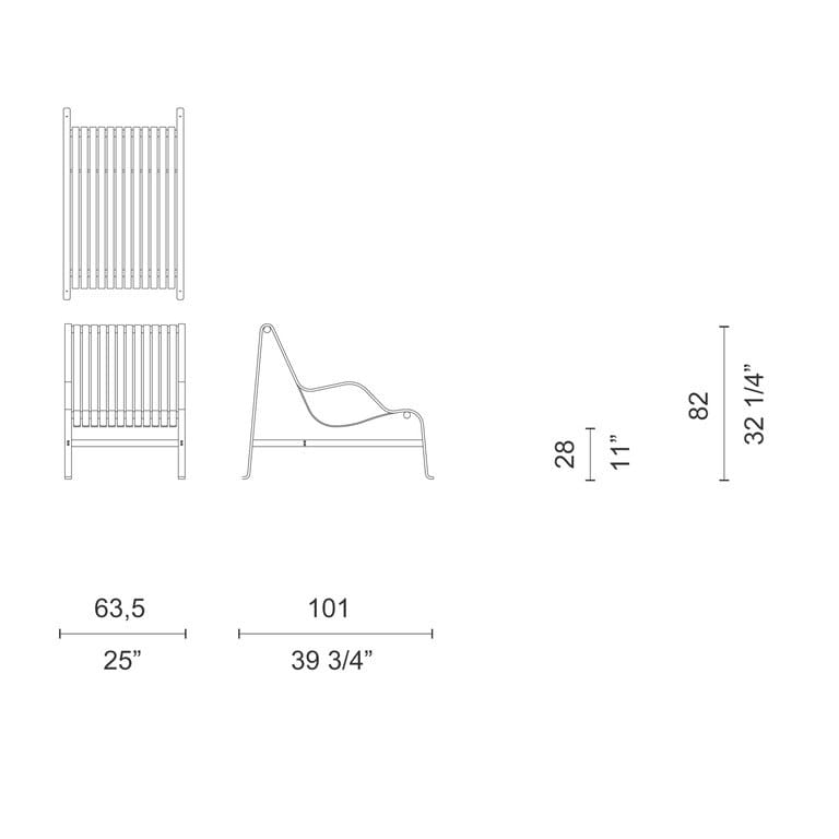 Алюминиевое садовое кресло с подлокотниками CAPPELLINI Vendicari ARCH-00139996 - Вид №6