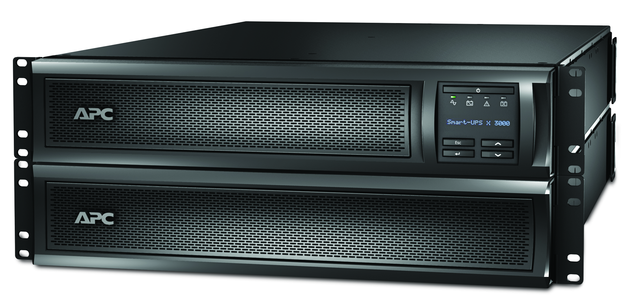 SMX3000RMHV2UNC Smart-ups x 2700 watts / 3000va rack/tower lcd 200-240v with network card, interface port smartslot, usb, extended runtime model, 2 u APC Santreyd  - Вид №2