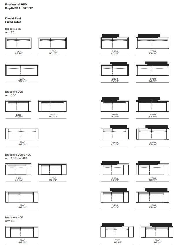 Угловой диван из ткани Poliform ARCH-00101016 - Вид №5