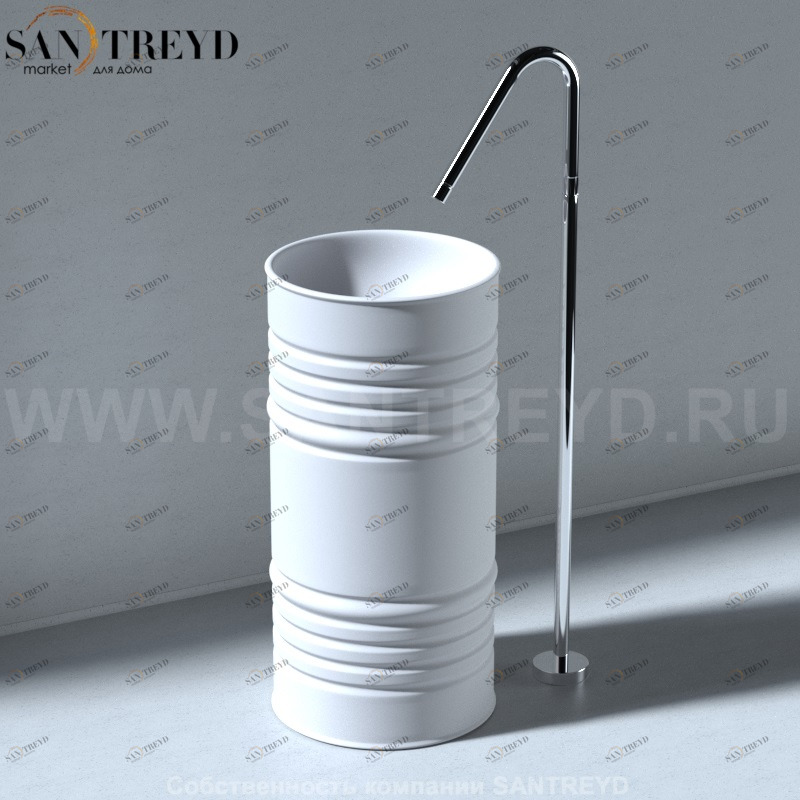 4742K30 Напольная раковина стоящая круглая Kerasan Artwork