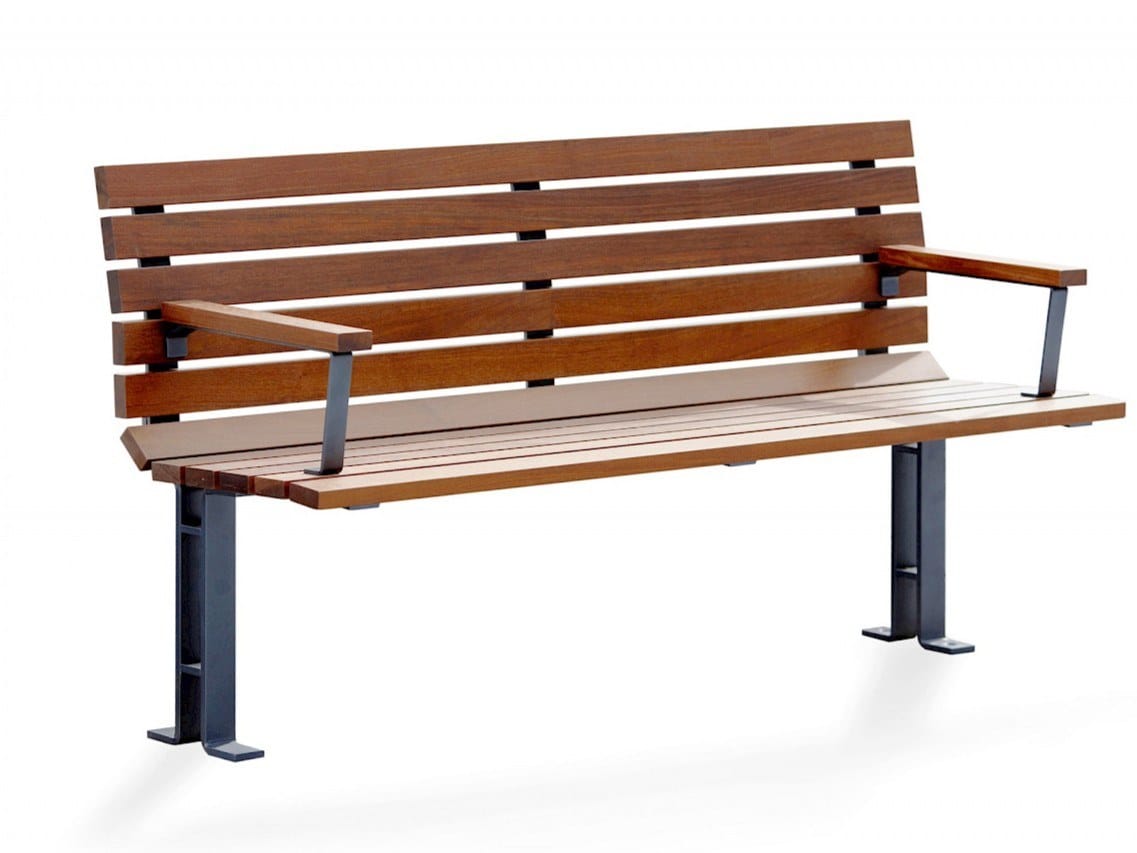 Деревянная скамья с подлокотниками Nola Industrier Kajen ARCH-00087284