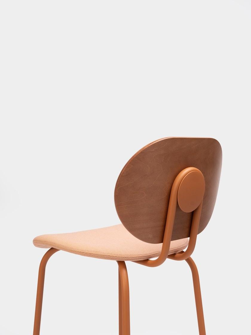 ONDARRETA Табурет из стали и дерева со встроенной подушкой с подставкой для ног Hari sun-id-1428362 - Вид №5