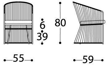 Varaschin Кресло из тканого синтетического волокна Tibidabo 2982 - Вид №9