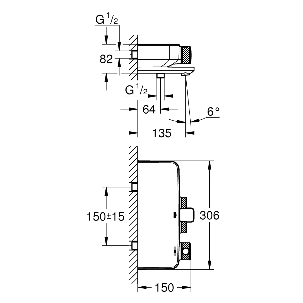 Термостат для ванны Grohe Grohtherm SmartControl с полкой 82155716 STLM-2054379  - Вид №8